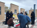 مراسم غبارروبی و عطر افشانی مزار شهداء توسط مرکز علمی کاربردی شهرداری بیارجمند