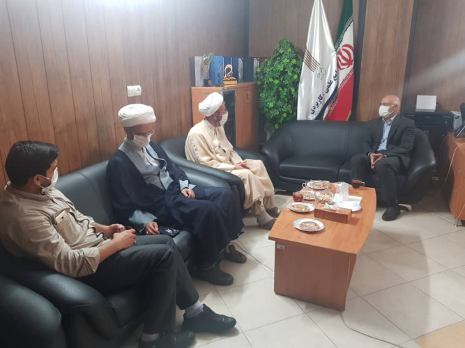 دیدار حجت الاسلام و المسلمین حاج آقای رستمیان مدیر حوزه علمیه استان سمنان با دکتر قربانیان رئیس دانشگاه جامع علمی کاربردی استان سمنان